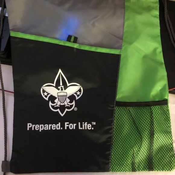 Nylon Drawstring Bag BSA Lime Green Black NEW - Picture 5 of 14